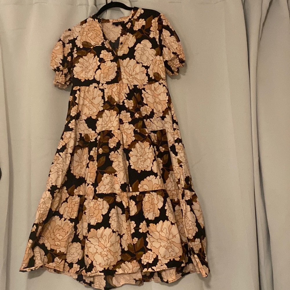 Who What Wear Floral Midi Dress